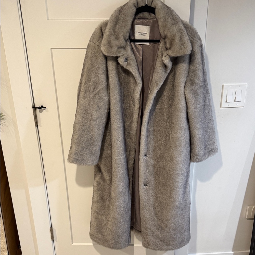 Abercrombie Gray Teddy Jacket